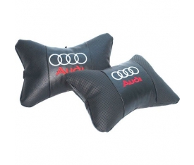Audi Logolu Premium Boyun Yastığı Lüx Suni Deri KalitePlus