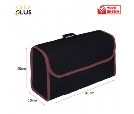 Bagaj Çantası Bagaj Düzenleyici Orta Boy Kahve Rengi Kenar KalitePLUS