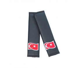 Emniyet Kemer Kılıfı Türk Bayrak Logolu Premium