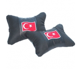 Türk Bayrağı Premium Boyun Yastığı Lüx Suni Deri KalitePlus